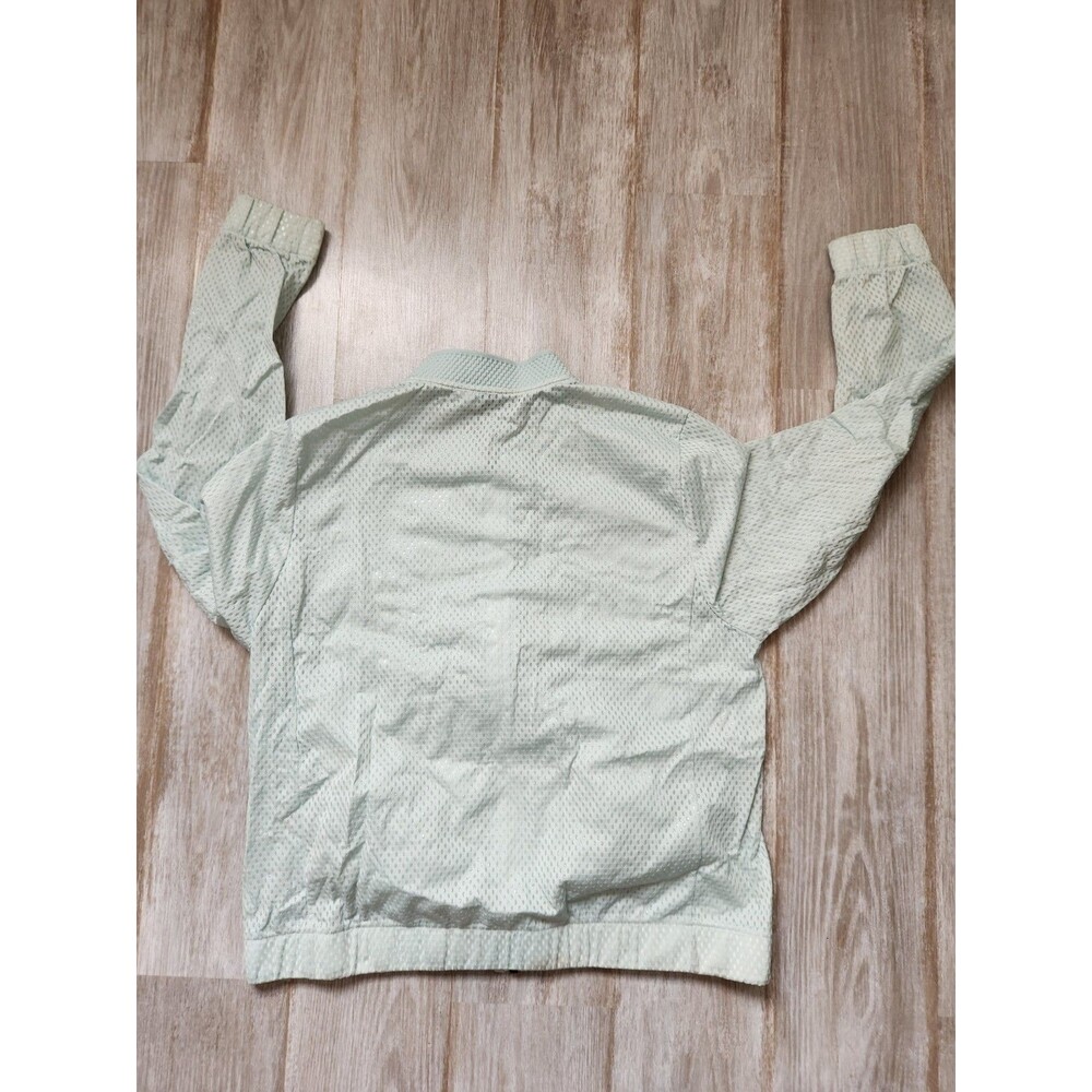 Adidas Lightweight Bomber Jacket Full Zip Collared Mint Green Pockets Sz M GUC - Picture 10 of 11